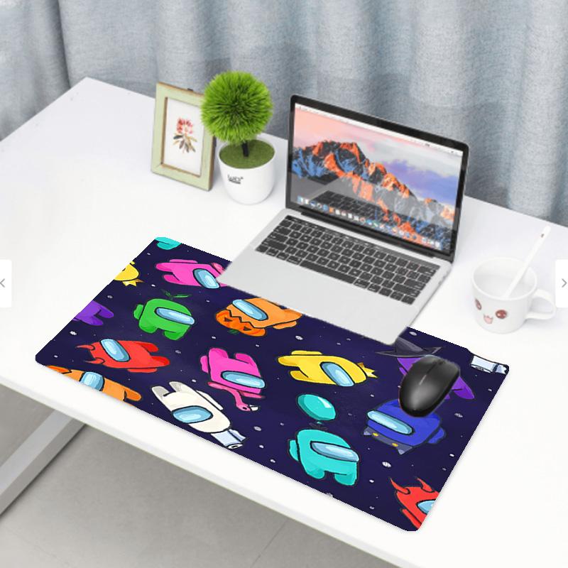 Among Us Print Mouse Pad, Anti‑Slip Desktop keyboard Mat, for PC Laptop Gaming Working Daily Use, Cool Festival Surprise Gift