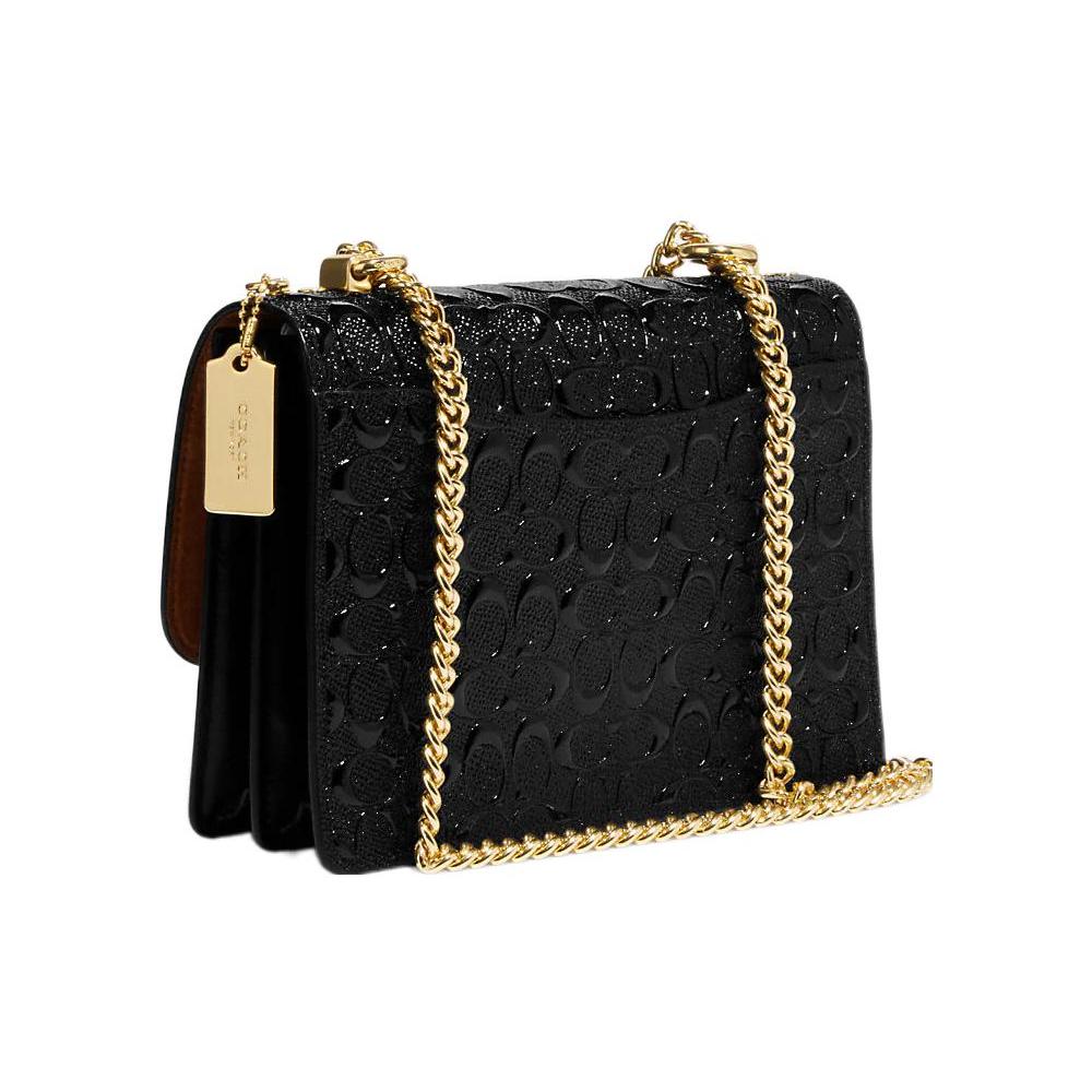 New COACH Klare Patent Leather Bonded Leather Messenger Bag Shoulder Bag Crossbody Bag Women's Black CH315-IMBLK