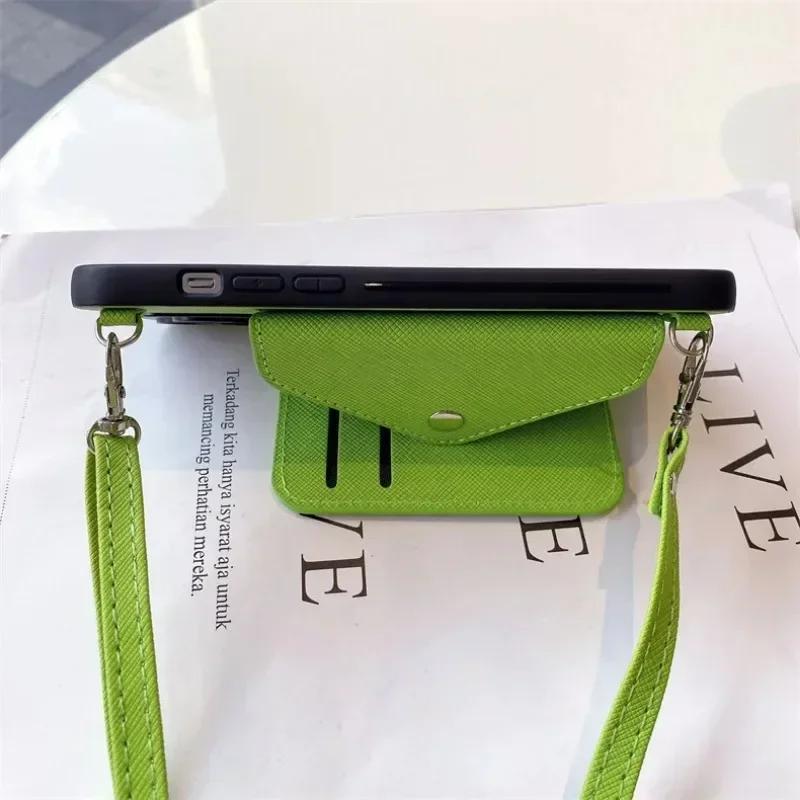 Crossbody Lanyard Wallet with Card Holder Phone Case for IPhone 13 12 Mini 15 14 11 Pro Max XS XR X 8 7 Plus PU Leather Cover