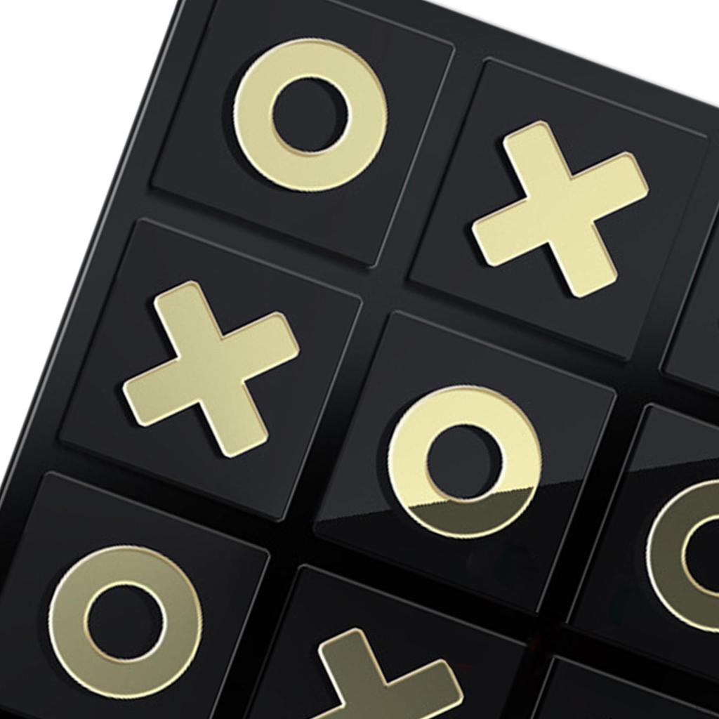 Acrylic Tic TAC Toe Game Board Games Brain Teaser Strategy XO Decorative for Families