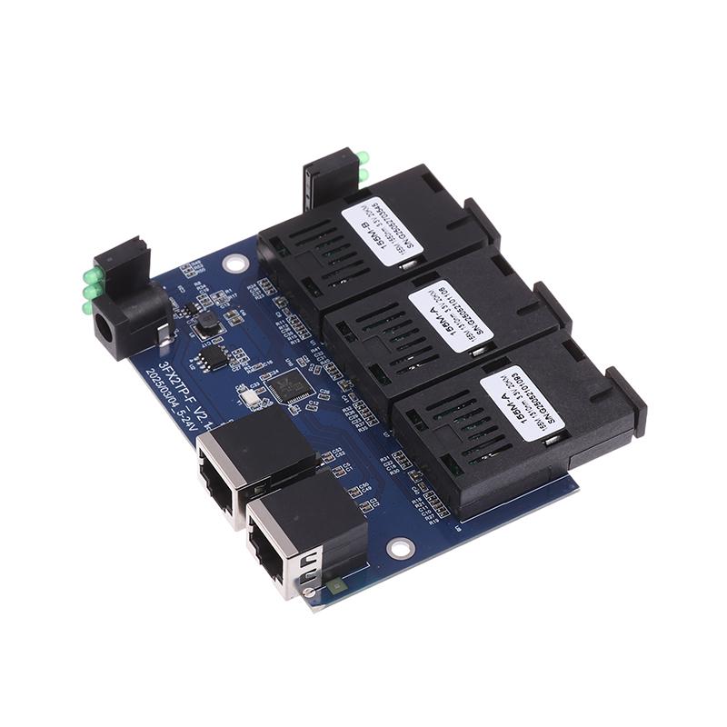 3F2E Fast Ethernet Switch Конвертер 20 км Ethernet Оптический Медиаконвертер Одномодовый 2 порта RJ45 3 порта SC Fiber