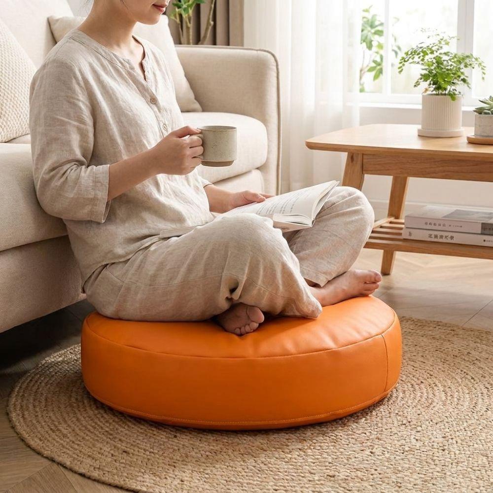 Thicken Chair Cushion with Filling Floor Seat Mat Minimalist Style Chair Pad Dorm Use