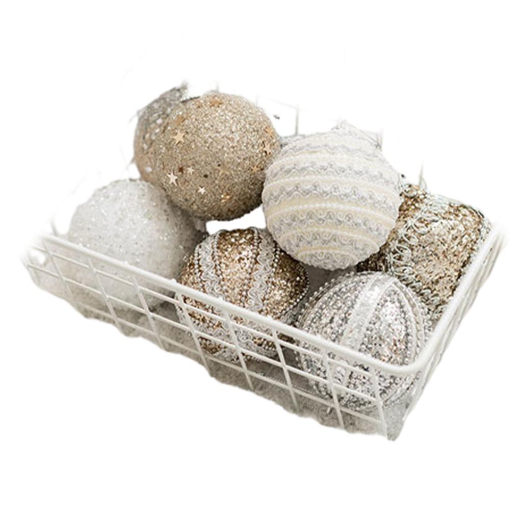 Rose Gold Christmas Balls Wedding Ceremony White Blue