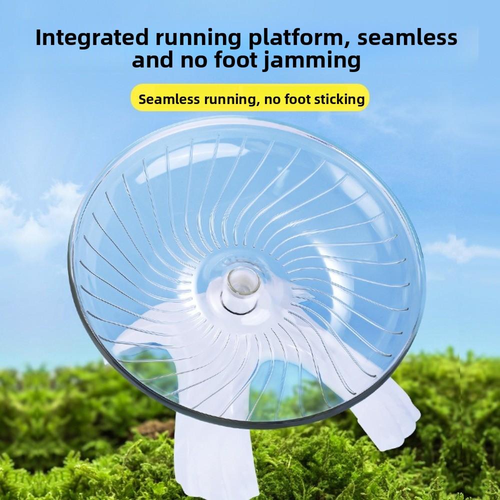 New Acrylic Hamster Running Wheel Anti-slip Silent Spinner Pet Exercise Tool Steel Axle Extra Large Running Disc for Small Pet
