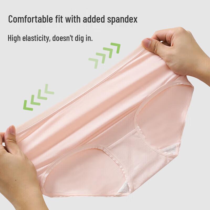 MiiOW Women's Lenzing Modal 3A Antibacterial Seamless Mid-Waist Briefs 3-Pack