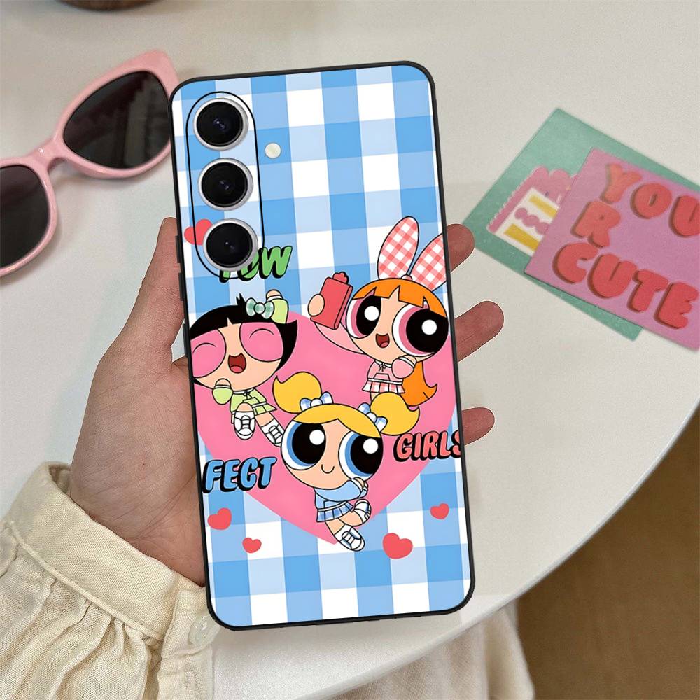 Чехол для телефона P-Powerpuff-GirlS для Samsung S 24 Fe 25 Ultra Plus 20 Lite 21 30 22 23 24 22 Ultra 5G Fundas
