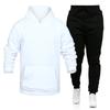 Mens Hooded Tracksuit Athletic Streetwear Casual Sweatshirt Set Fall Winter