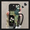 Ремешок в форме камелии с бриллиантовым узором подходит для чехлов iPhone 16 и 15/14PRO, силиконовый, противоударный