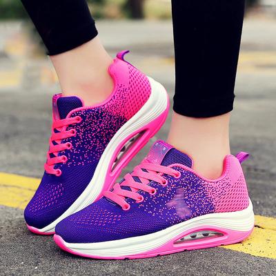 Новая весенняя женская обувь, летающая тканая сетчатая обувь-качалка, квадратная танцевальная обувь, студенческая спортивная повседневная обувь, обувь для мам