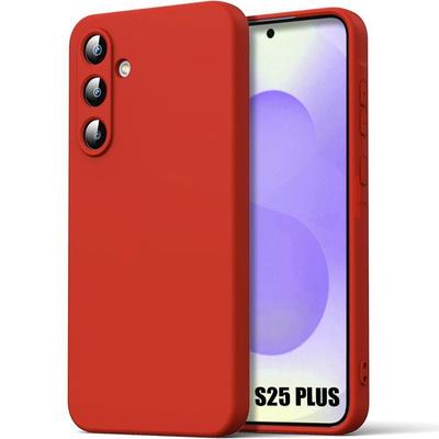 Чехол для Samsung Galaxy S25 Plus (Galaxy S25+) - Жидкий красный силикон - BOOLING®