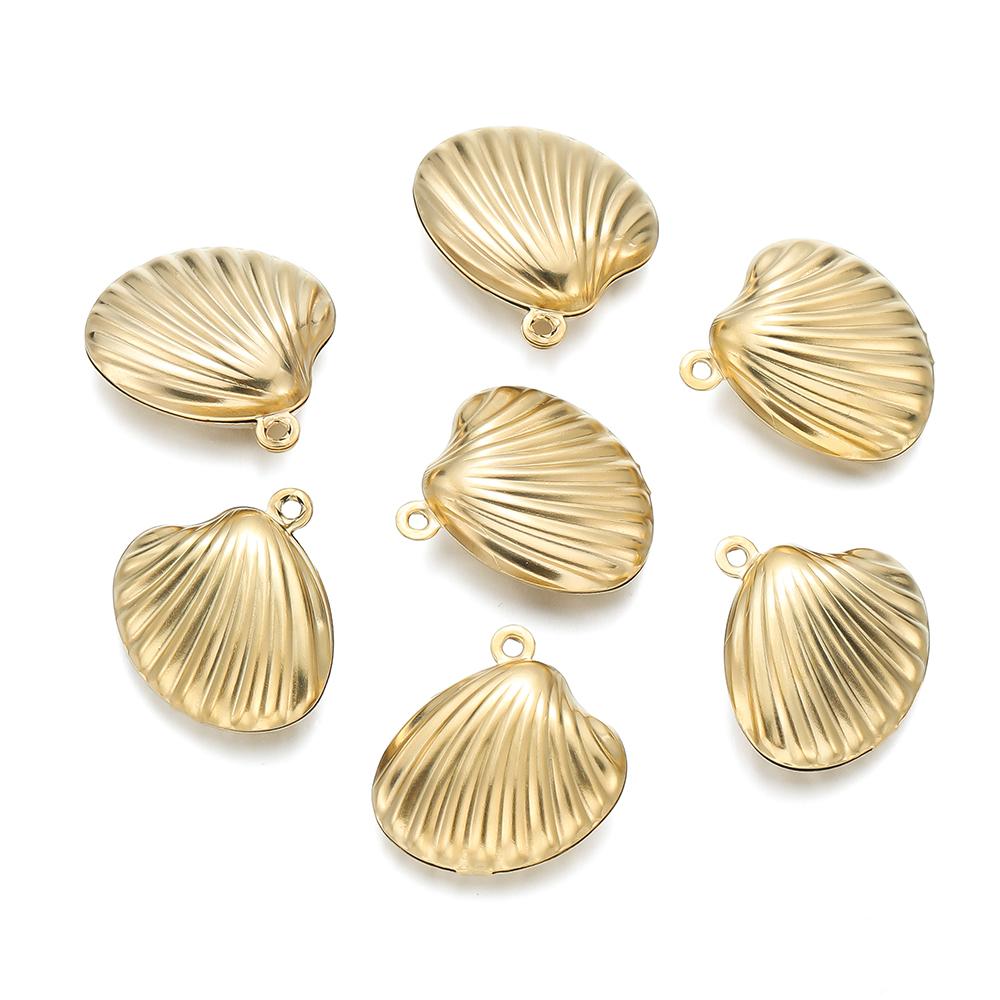 10pcs/lot Various Stainless Steel Shell Starfish Ocean Pendants For Handmade DIY Bracelet Bangle Pendant Jewelry Accessories