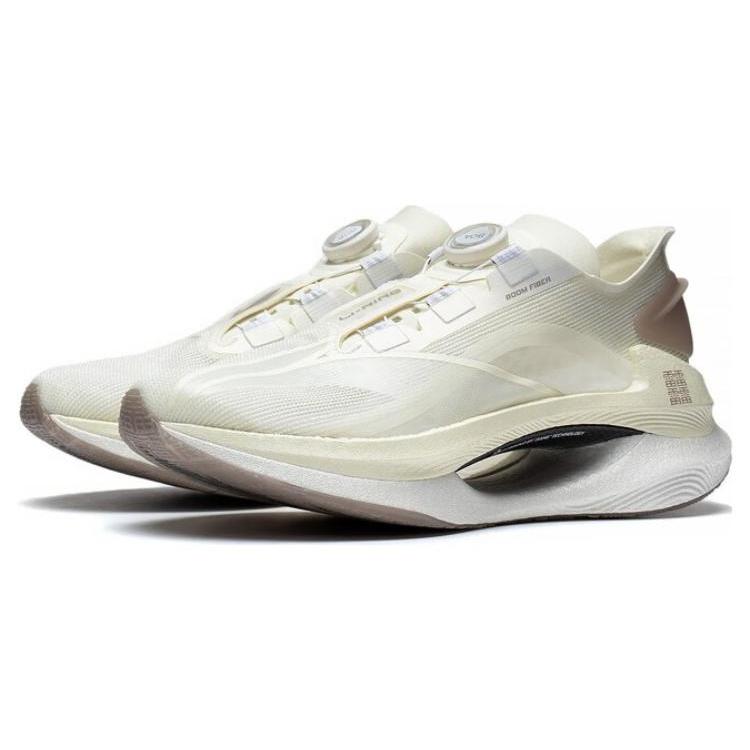 Li Ning Shadow 1.0 Удобная амортизация Нескользящие Износостойкие Низкие Беговые Кроссовки Унисекс Белый Серый ARRT013-3