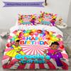 3pcs Gracie's Corner1 pattern bedding set duvet cover set includes duvet cover &pillowcases, perfect all season bedroom decoration & gift