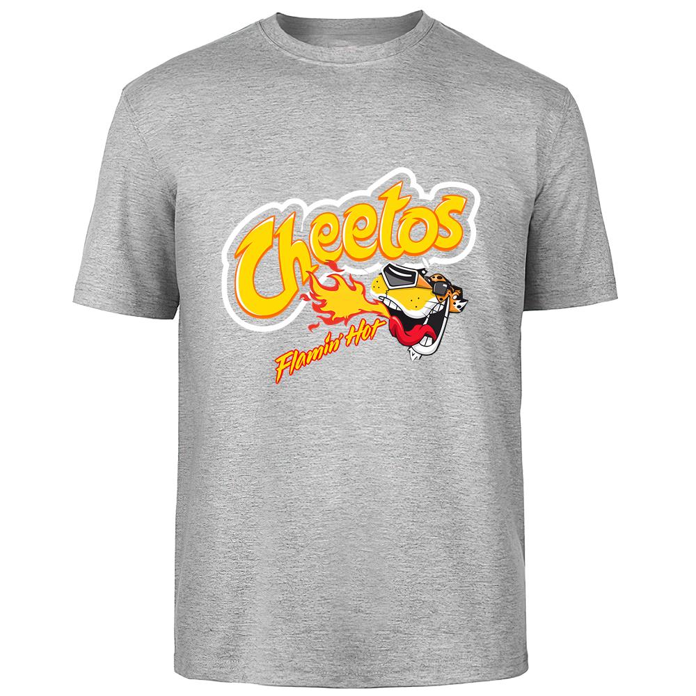 Стильная летняя мужская футболка с принтом Cheetos, 100% хлопок, удобная, дышащая, модная, повседневная, для улицы, для активного отдыха