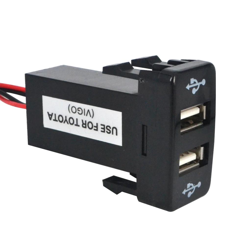 40x20 мм двойная USB розетка 3,1 А автомобильное зарядное устройство, 2 порта, автоадаптер питания для Toyota Tacoma Land Cruiser Tundra Prado 120
