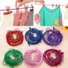 Portable Clothing Clothesline with 12 Clips Retractable Laundry Dryer Clothes Rope Drying Rack Cloth Hanging Line For Outdoor