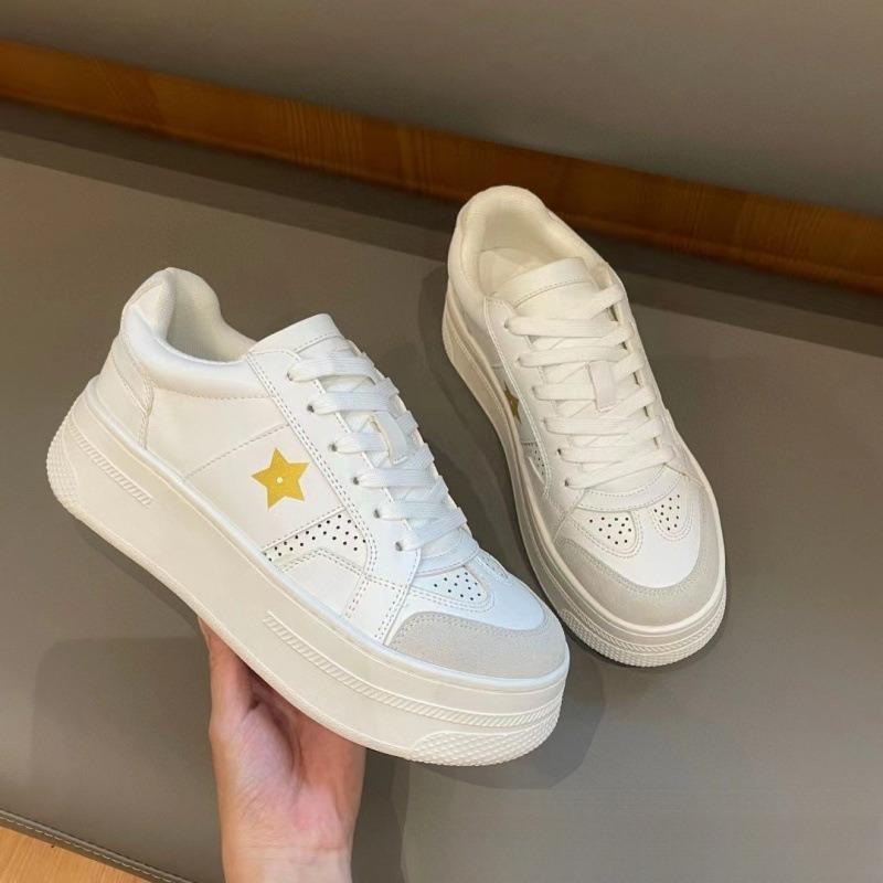 Platform Shoes Women's Little White Shoes New Star Shoes Dad Shoes Genuine Leather Casual Shoes