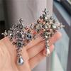 New Baroque Cross Rhinestone Brooch Female Temperament Coat Pin Corsage Shirt Collar Pin Versatile Accessories