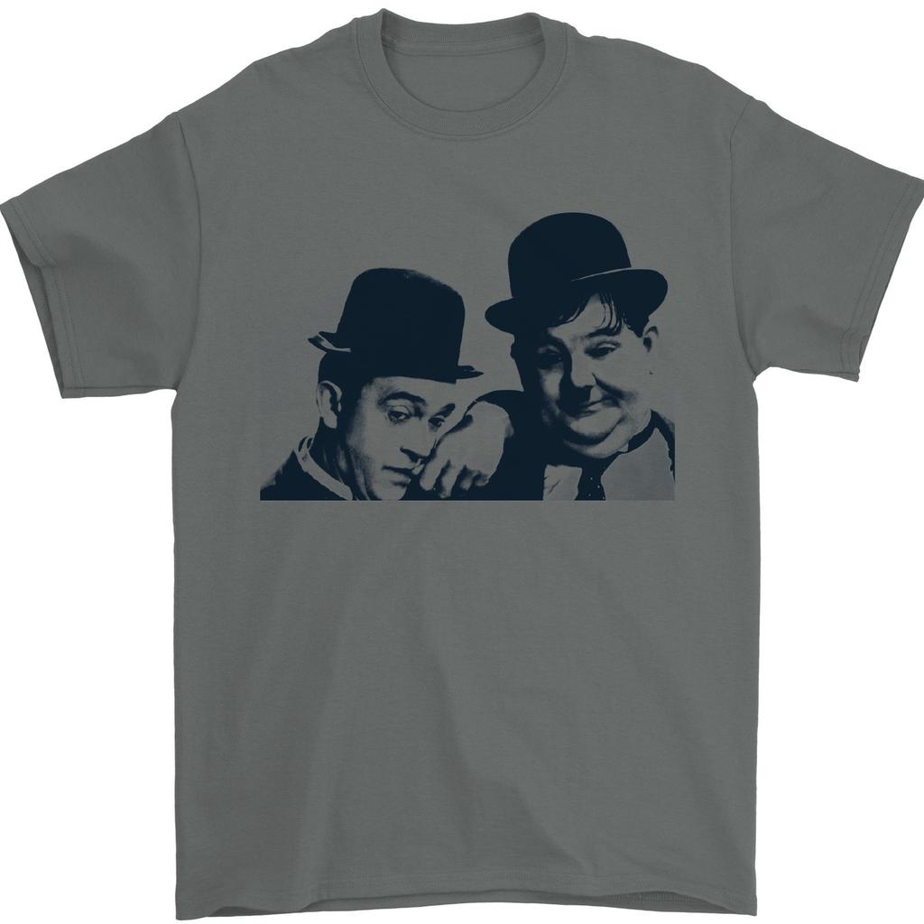 Laurel & Hardy AKA Dick and Doof Mens T-Shirt 100% Cotton