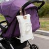 Стеганый держатель для салфеток Портативный чехол для детских влажных салфеток Милый узор с животными Дорожный футляр для влажных салфеток Подвесная сумка для салфеток для подгузников для машины, коляски