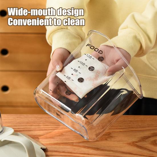 1.6/2/2.8 л Герметичный контейнер для хранения корма для собак Пет Сухой корм Контейнер с крышкой-мерным стаканом Прозрачный пластиковый контейнер для организации кухни и кладовой для