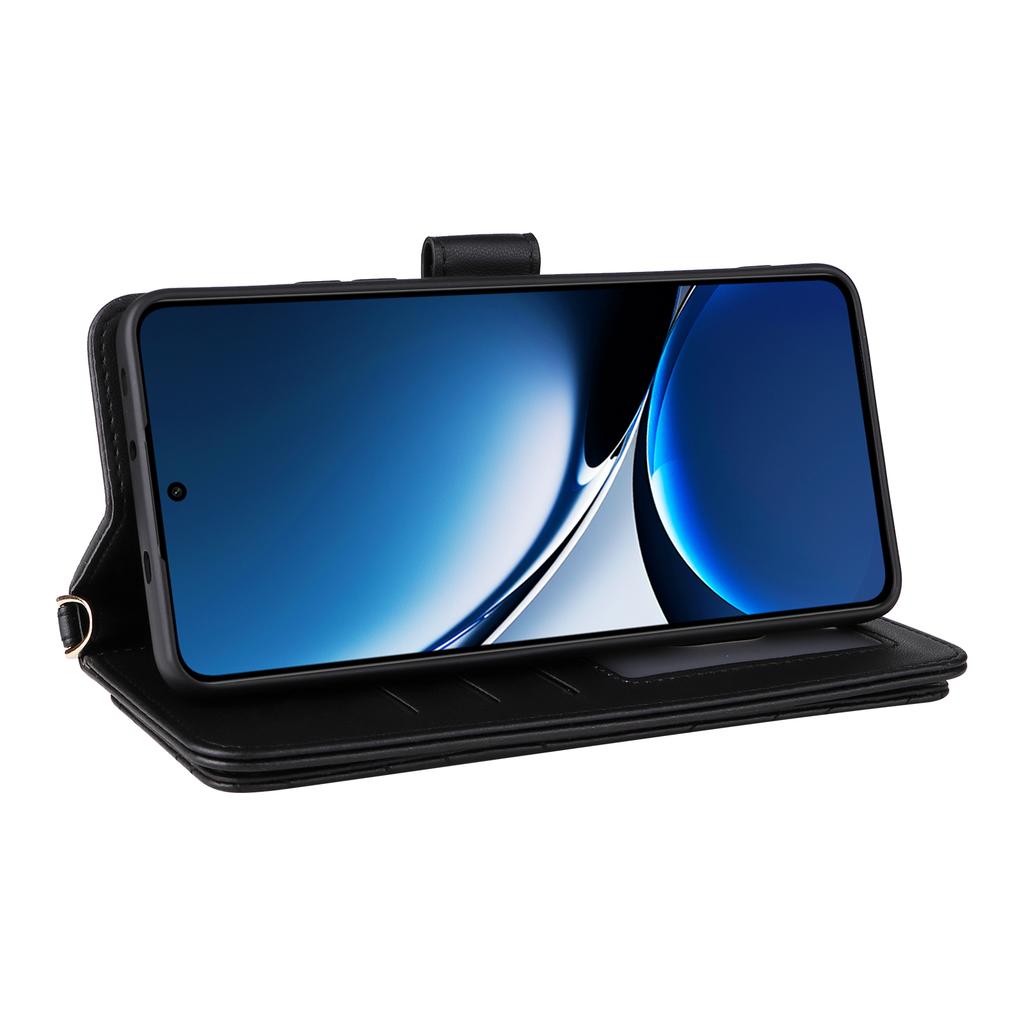 For Xiaomi Poco X7 Pro 5G/Redmi Turbo 4 5G Wallet Case with Shoulder/Wrist Strap Leather Phone Cover Stand