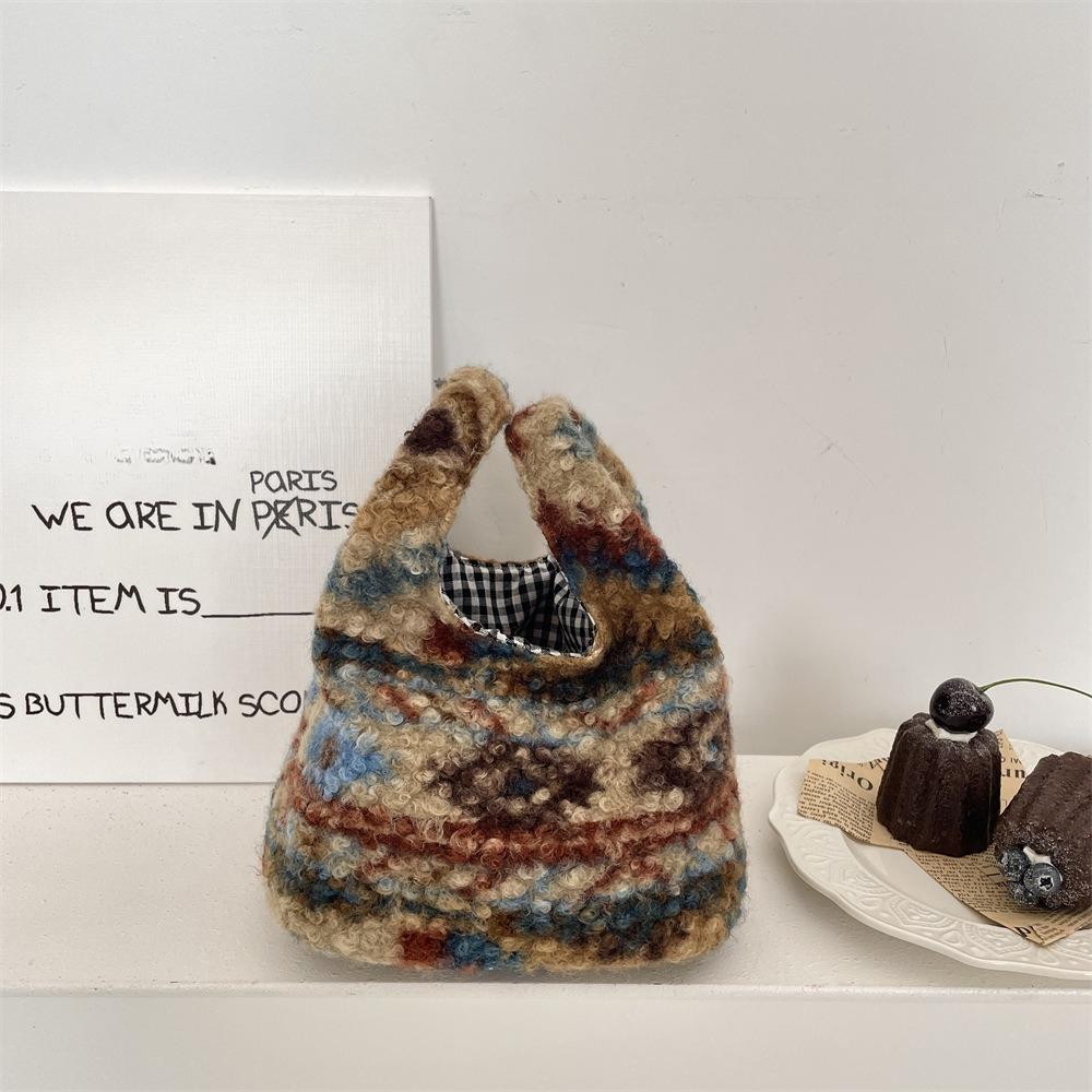 Женский клатч с леопардовым принтом, мягкий плюшевый, осенне-зимний, модная сумочка, тоут, для хранения