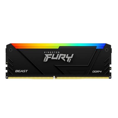 Kingston Kingston FURY Настольный ПК Память DDR4 32 ГБ x 1 шт. Kingston FURY Beast RGB CL16 RGB LED Продукт Пожизненная гарантия 3200MT/с KF432C16BB2A/32