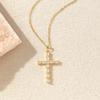 Necklace Copper Gold-plated Full Diamond Retro Light Luxury High-end Titanium Steel Chain Does Not Fade Jewelry Women