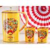 cMeena Padharo Mhare Desh Theme Copper Gift Set of 1 Jug & 2 Glass - Perfect for Home, Office, and Gifting, Jug-1.5 Litre & Glass-270 ML Each