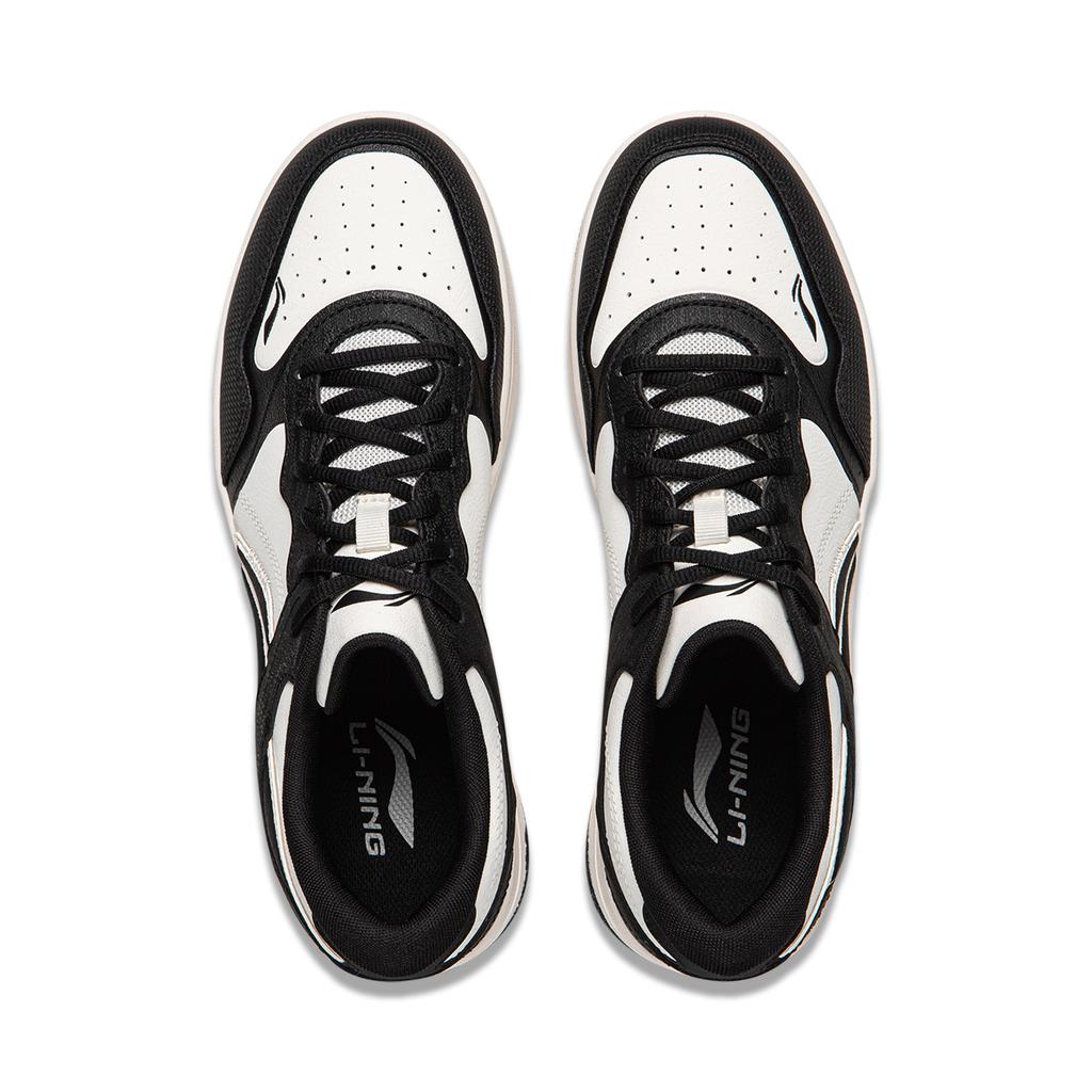 Li Ning Tianji Скользкие, износостойкие, увеличивающие рост, низкие кеды для скейтборда, мужские, Белый Черный AGCW065-3