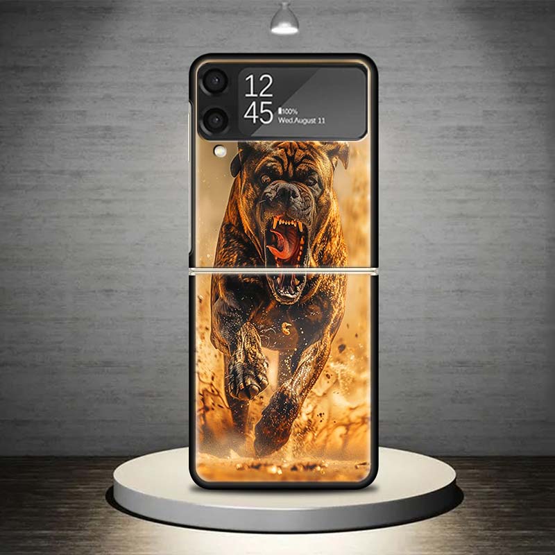Питбуль Собака Питбуль Чехол для Телефона для Samsung Galaxy Z Flip 7 6 5 4 3 5G Ударопрочный Чехол Z Flip7 Flip6 ZFlip5 Flip3 Flip4 Люкс