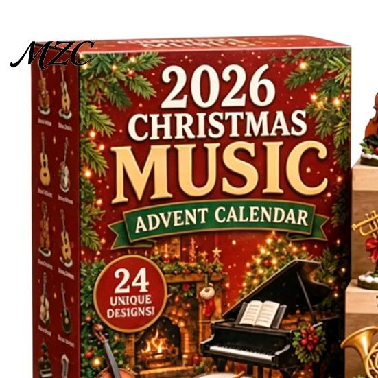 Gift for Music Lovers Christmas Advent Calendar 2026, 24 Mini Musical Instrument Ornaments Countdown Calendar, Musician Holiday Exquisite Box