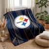 Pittsburgh Steelers Flannel Fleece Blanket Cozy Warm Throw Blanket For Couch Bed Travel All Season Use