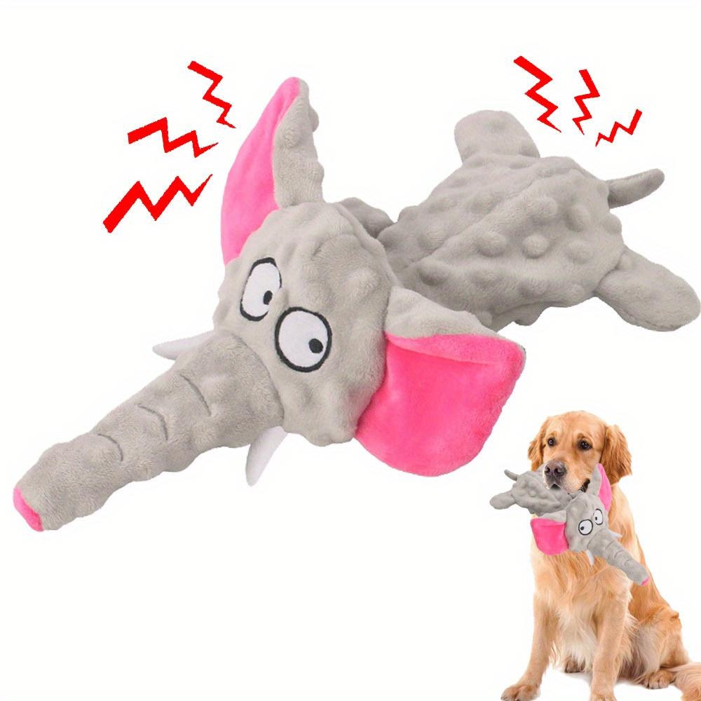 Dogs Interactive Toy Chew For Durable Elephant Plush Toy With Teeth Grinding And Squeak Benefits