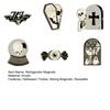Spooky Halloween Decor for Home 6 Pcs Refrigerator Magnets, Grim Reaper Pumpkin Skull Ghost Festive Kitchen Accessories Reusable Magnetic Sticker