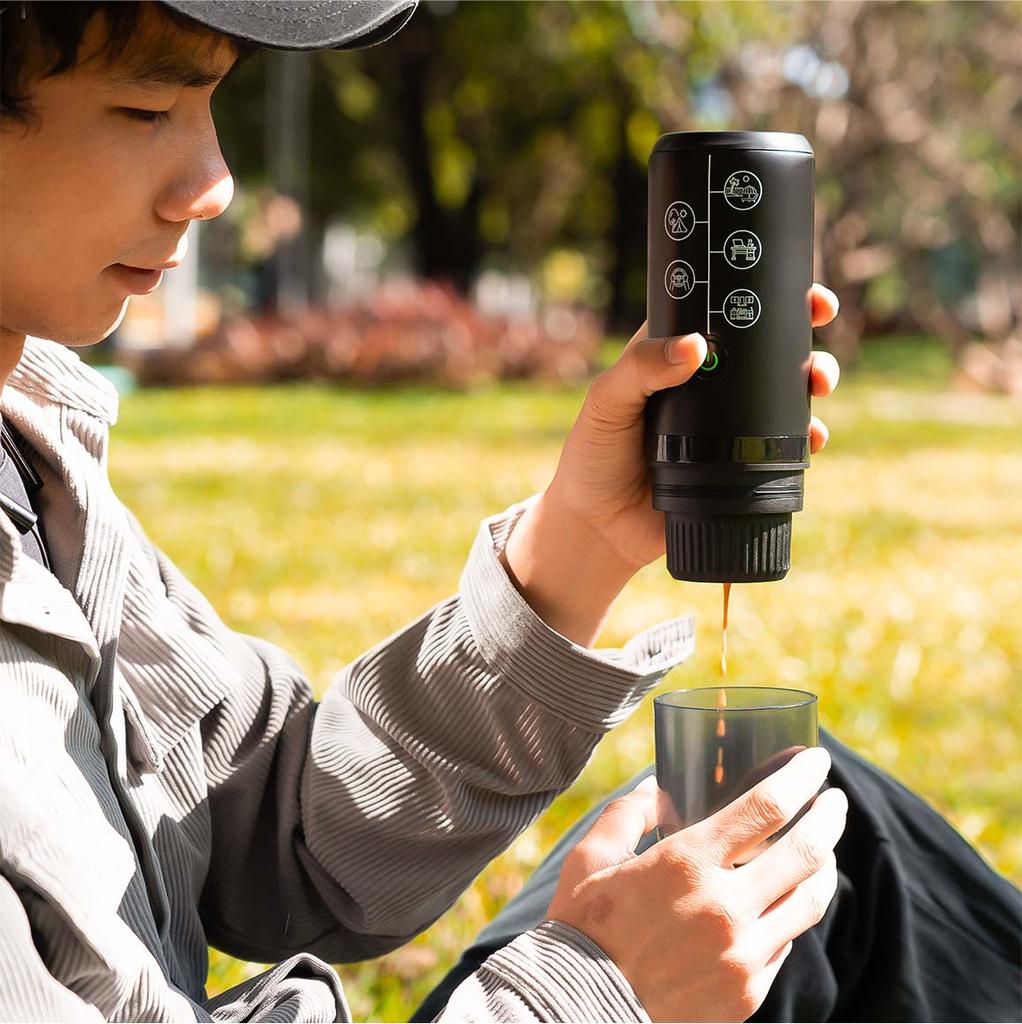 i Cafilas ME2410 Портативная эспрессо-машина на 17 бар, совместимая с капсулами Nespresso для путешествий на открытом воздухе