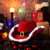 Western Cowboy Party Cosplay Christmas Costume Accessory LED Light up Santa Hats