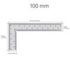 Stainless Steel 1.2mm L Shaped Ruler Dual Scale Multi Size Heavy Duty Woodworking Decoration Engineering