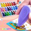 12/24 Colors/Set Drop Shape Crayons Non Dirty Hand Washable Safe Non-Toxic for Kids Baby Toddler Gift Early Education Tools