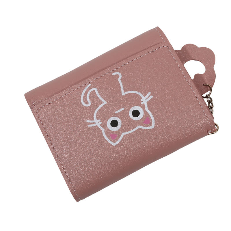 Маленький кошелек Кошка Короткий складной Персонализированные кошельки Студент Милая леди Мини Модный кошелек Kawaii Простые кошельки для девочек