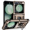 Магнитный чехол-книжка Samsung Z Flip6/7 Soldier с защитой от падения и подставкой