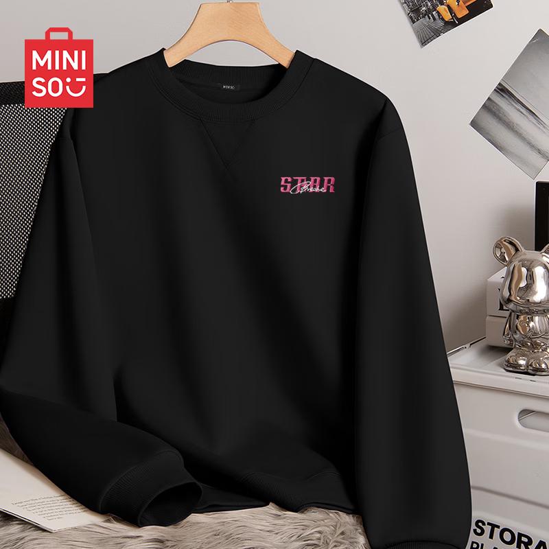 MINISO Мужская ретро-толстовка с круглым вырезом