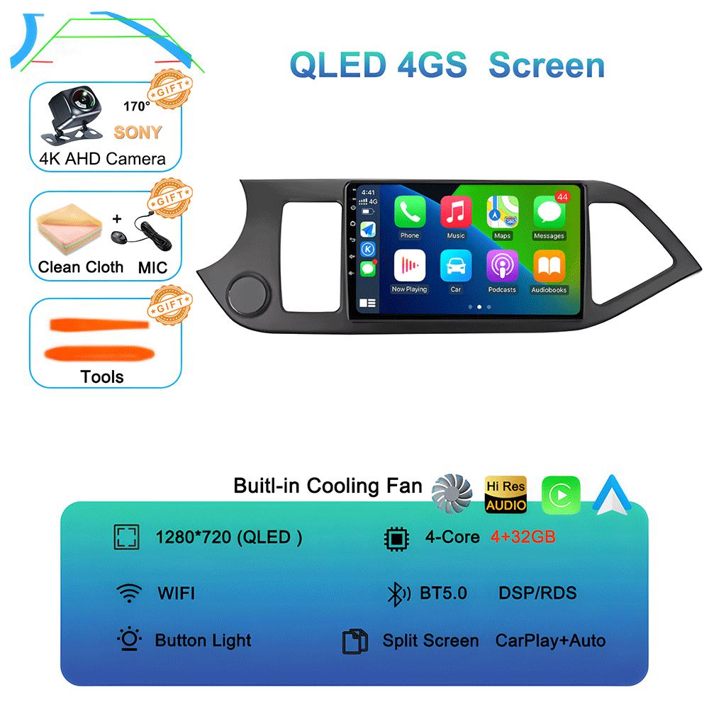 Android 14 Carplay Car Radio Multimidia Video Player For KIA PICANTO Morning 2011 - 2017 Navigation GPS IPS Head Unit NO 2din