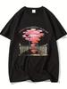 Men'S Pink Retro American Street Style T-Shirt with Velvet Underground Band Graphic Print | Breathable, Round Neck, Short Sleeve,