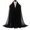 10 Colors Crinkle Hijab Scarf Cotton Linen Bubble Solid Turban Pleated Plain Hijab