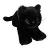 Плюшевая игрушка кошка Реалистичный коричневый тигр Черный кот Подушка-тело (черный)