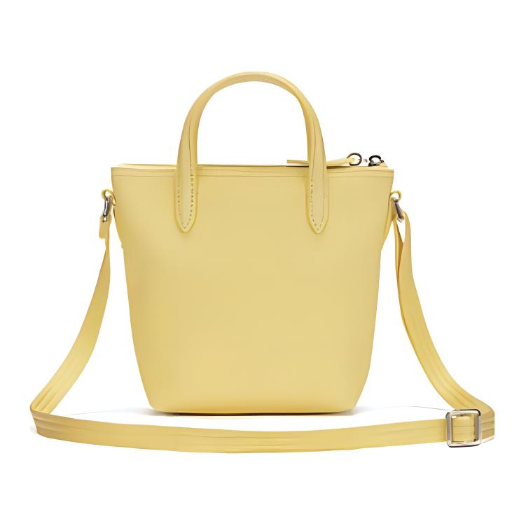 Lacoste Модная сумка-тоут через плечо из ПВХ, женская, малая вместимость, светло-желтая NF2609PO-E26