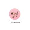 500pcs Pink Paper Label Stickers Foil Thank You Stickers Scrapbooking 1'' Wedding Envelope Seals Handmade Stationery Sticker