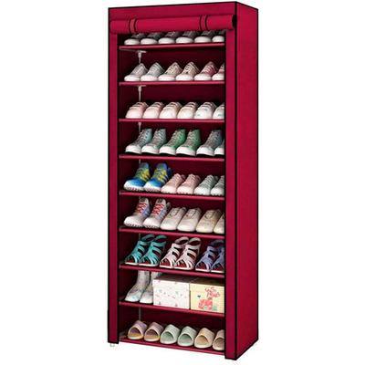 Тканевый шкаф для обуви с дверцами на молнии Home 160x60x30см